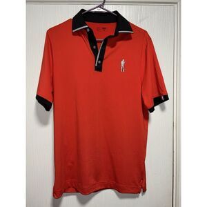 U Suck At Golf Polo Shirt Mens Small Red Performance‎ Activewear Stretch